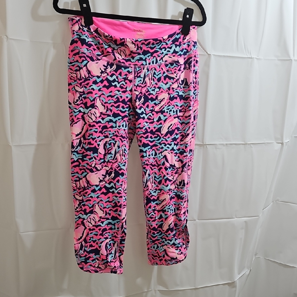 Lilly Pulitzer crop leggins in POP UP LOBSTAH ROLL NAVY